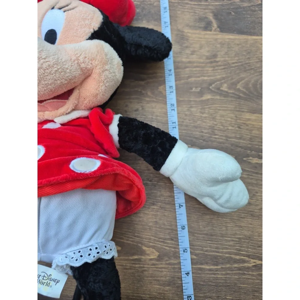 Minnie Mouse Plush Walt Disney World Red Polka Dot Dress Authentic Toy 18